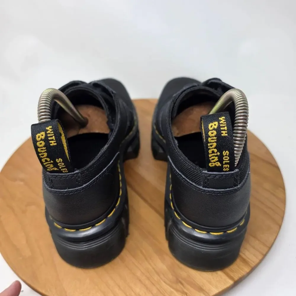 Dr Martens Shoes Womens 7 Audrick 3I Black Canvas Chunky Platform Grunge Punk